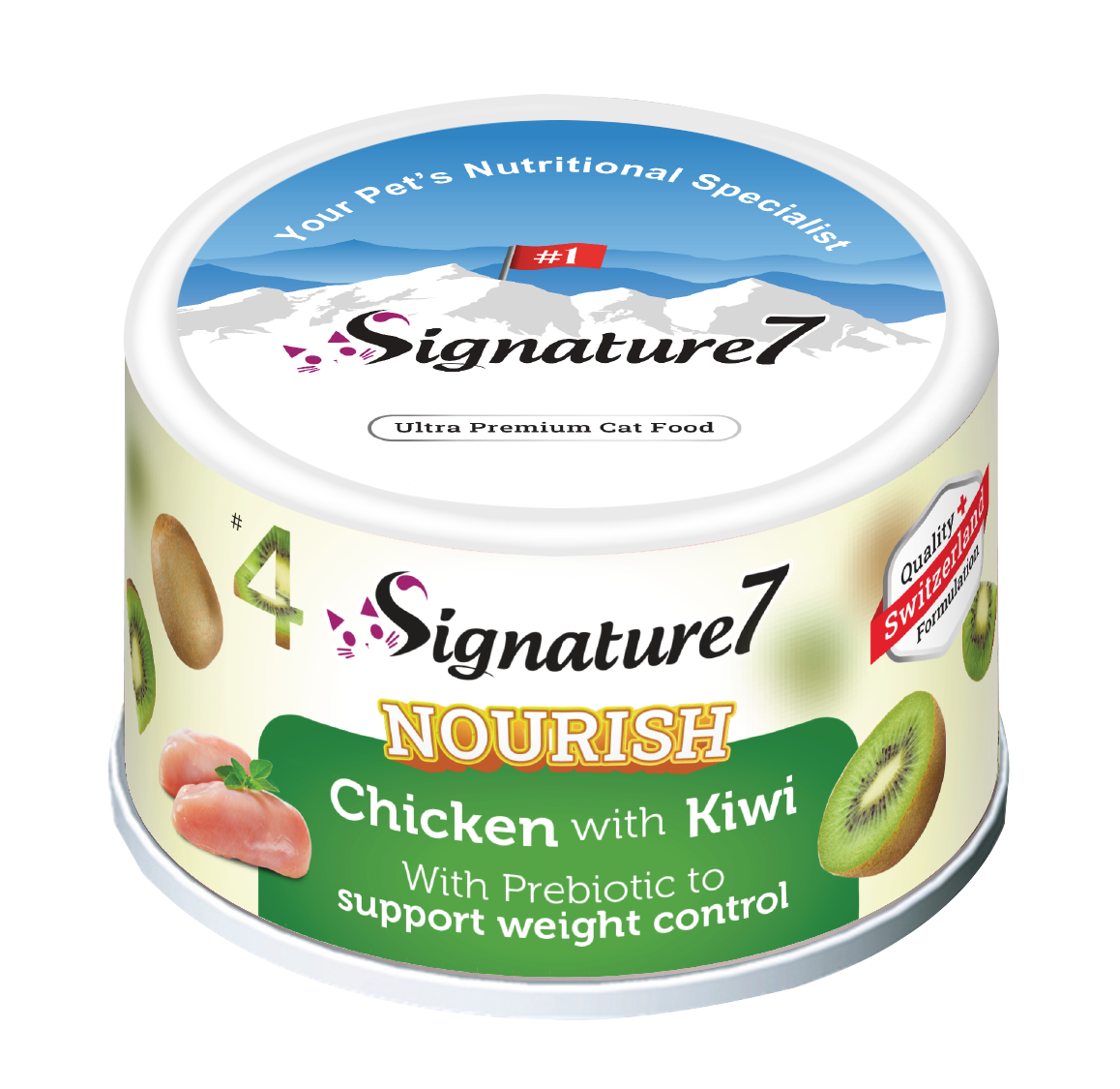 Signature7 Nourish Fruits Chicken with Kiwi Canned Cat Food 80g