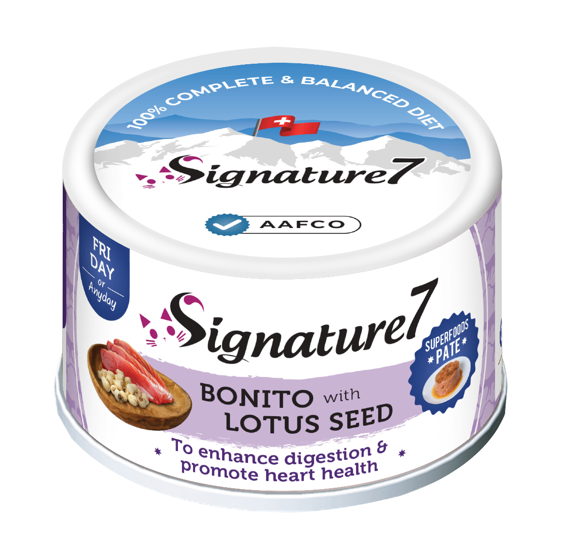 Signature7 Superfoods Bonito & Lotus Seed Cat Pate (Friday) 80g