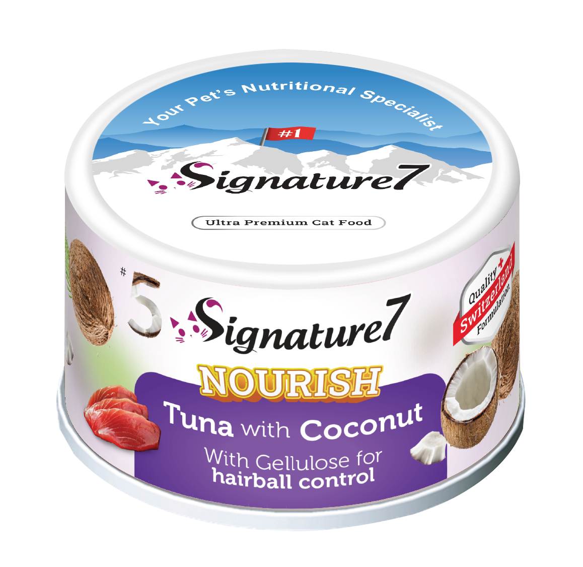 Signature7 Nourish Fruits Tuna with Coconut Canned Cat Food 80g