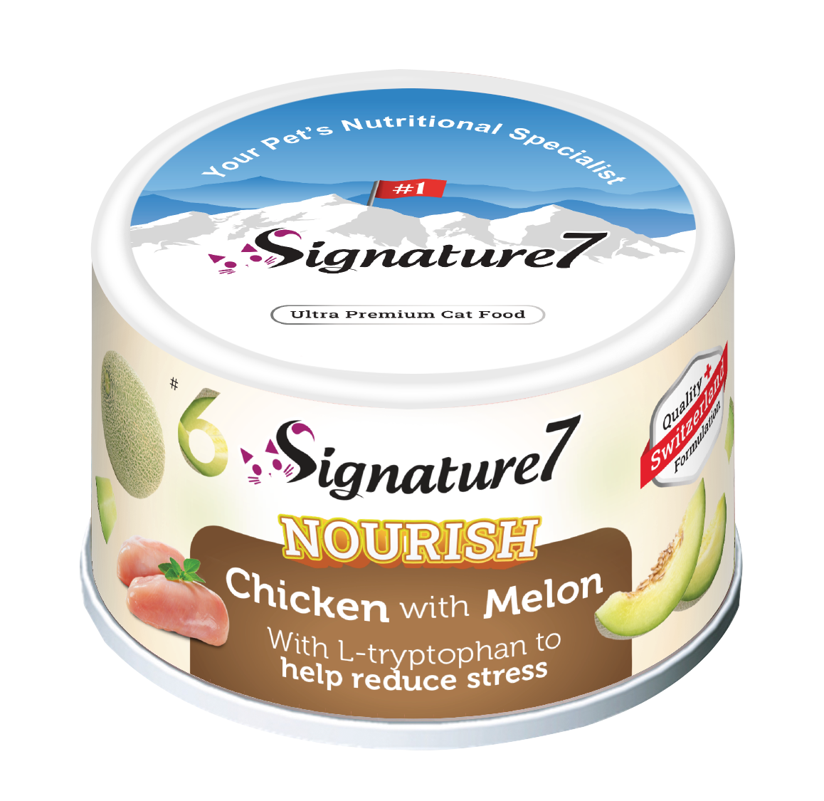 Signature7 Nourish Fruits Chicken with Melon Canned Cat Food 80g