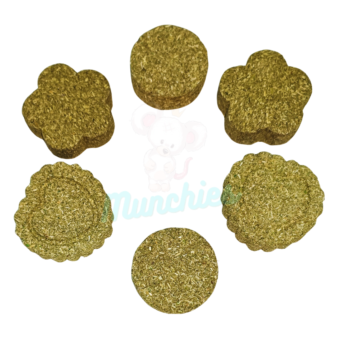 Munchies Timothy Hay Cake (6pcs, 90g) – Natural High-Fibre Treat