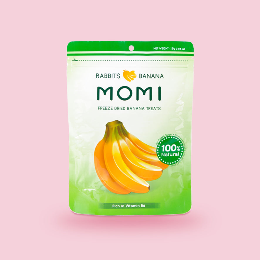 Momi Freeze-Dried Banana Treat | Natural Fruit Snack for Rabbits, Guinea Pigs & Small Pets