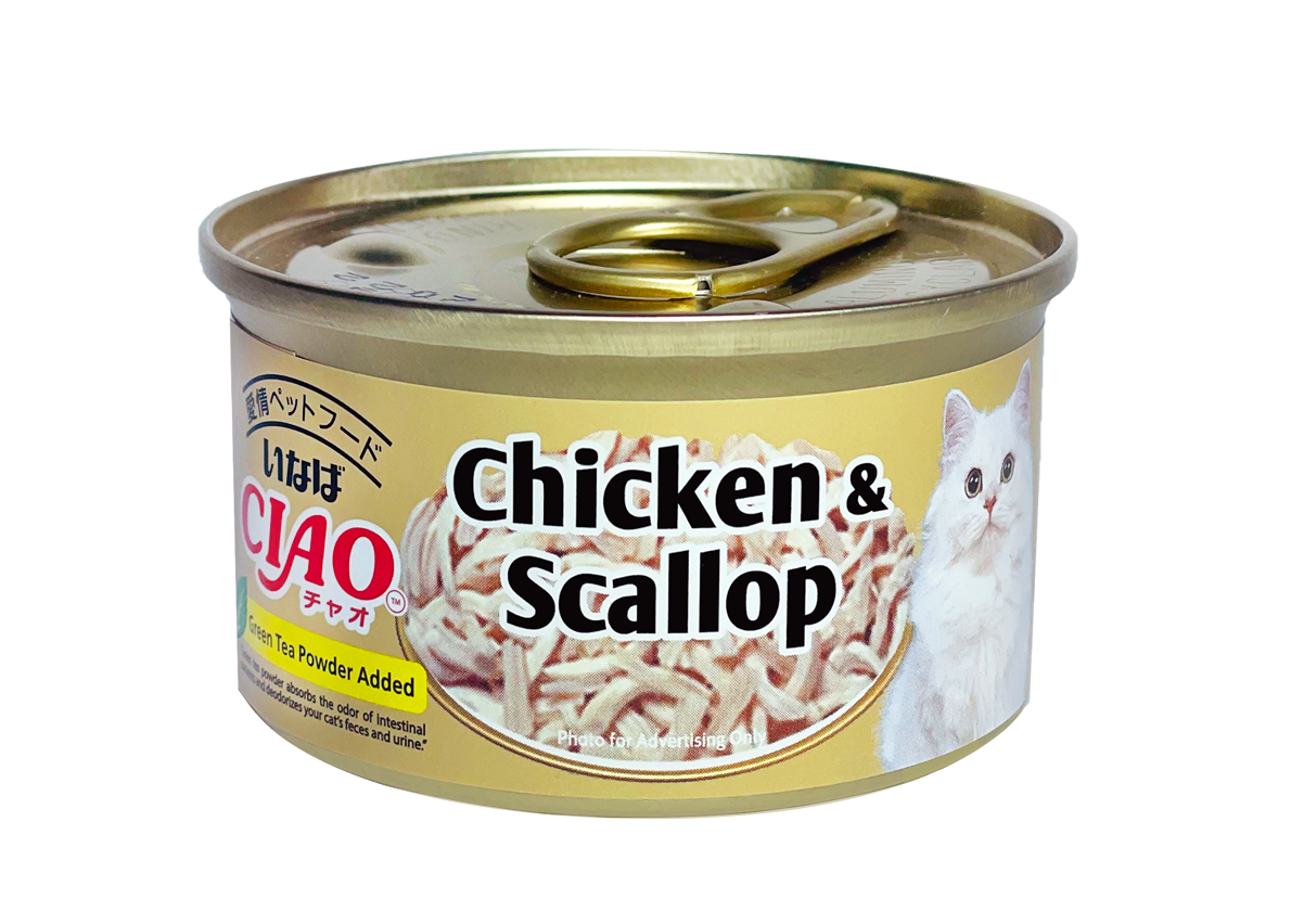 CIAO White Meat Chicken Fillet & Scallop in Jelly Canned Cat Food 75g x 24cans