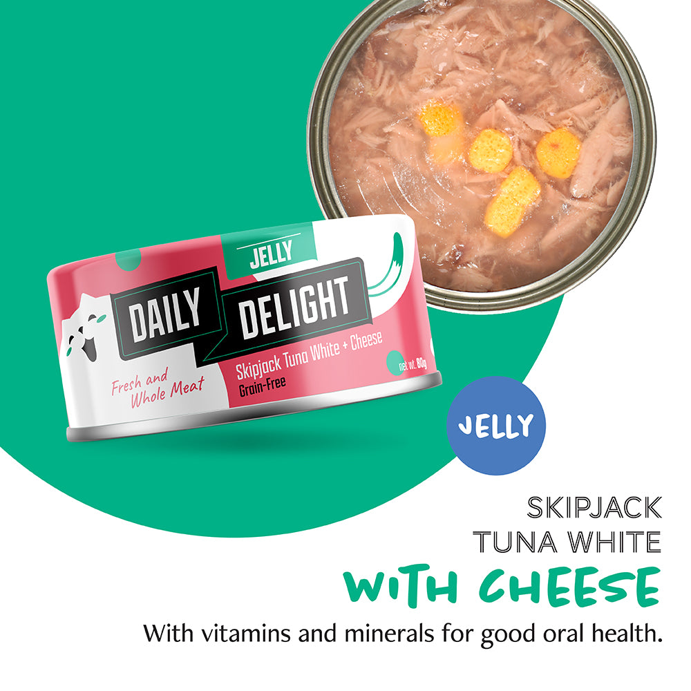Daily Delight Jelly Series Variety Bag Canned Cat Food (6 x 80g)