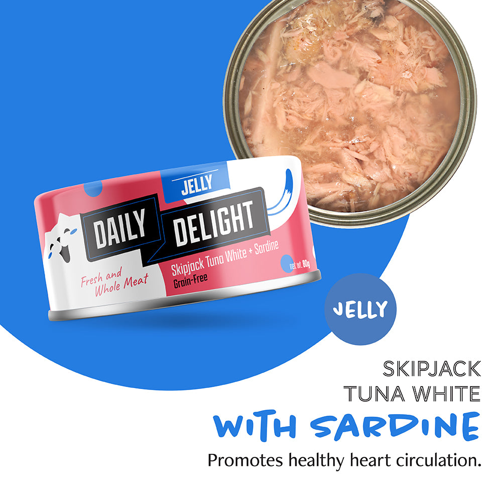 Daily Delight Jelly Series Variety Bag Canned Cat Food (6 x 80g)