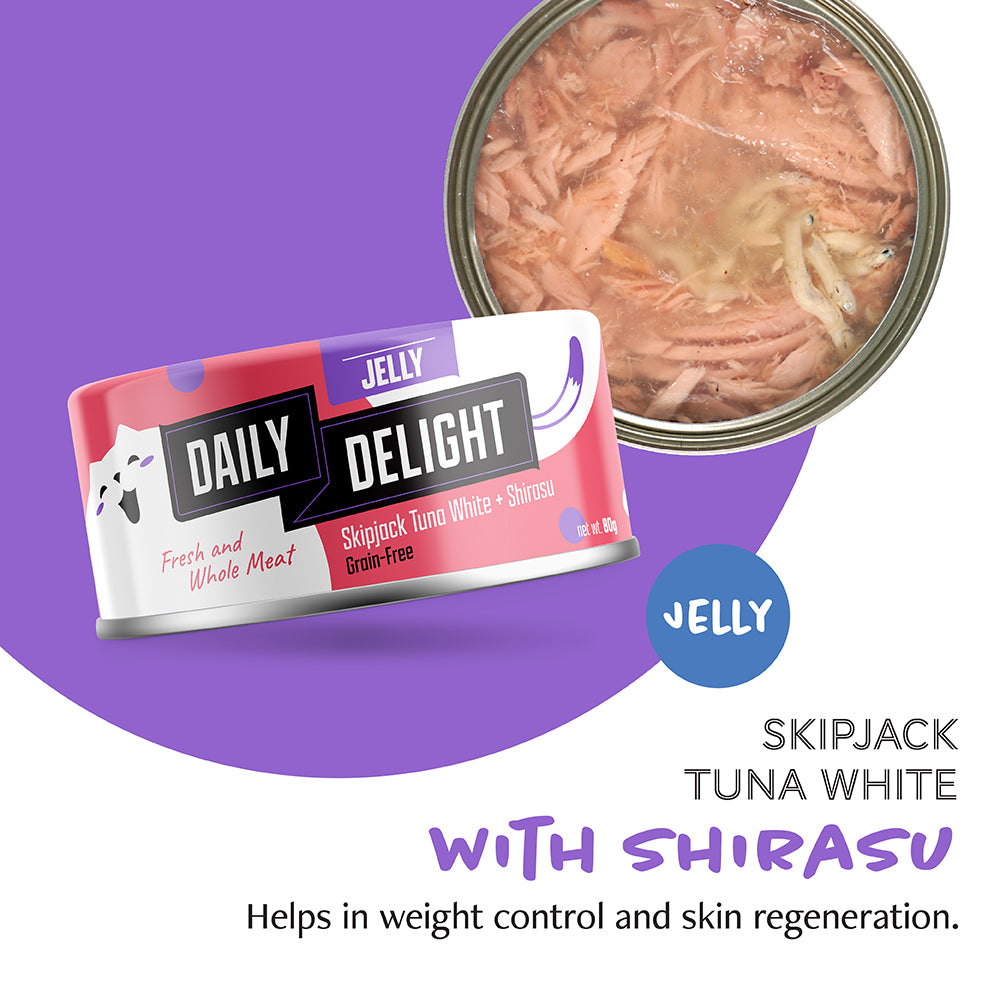 Daily Delight Jelly Series Variety Bag Canned Cat Food (6 x 80g)