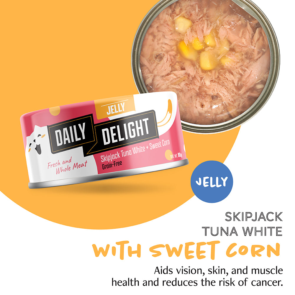 Daily Delight Jelly Series Variety Bag Canned Cat Food (6 x 80g)