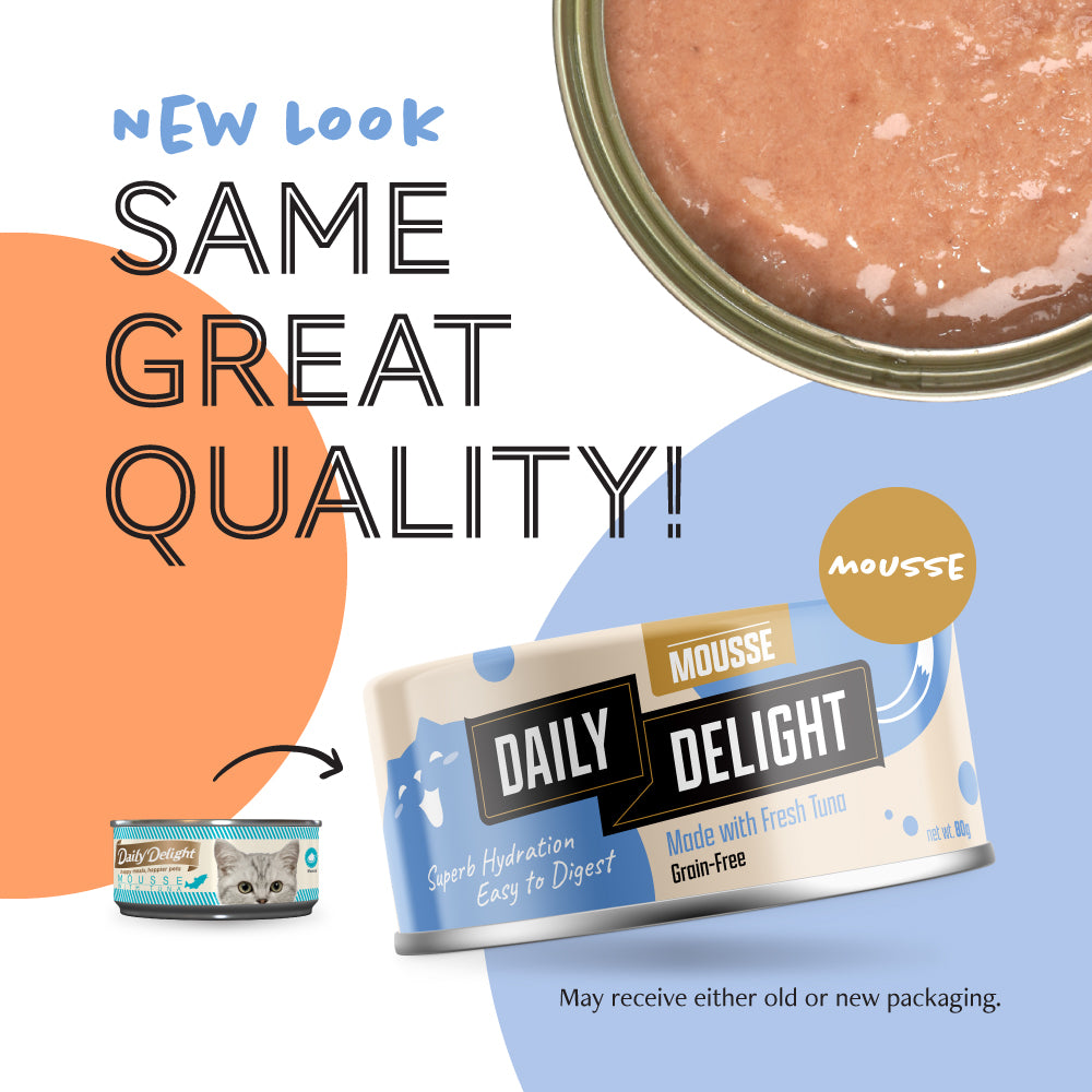 Daily Delight Mousse with Tuna Canned Cat Food 80g x 24cans