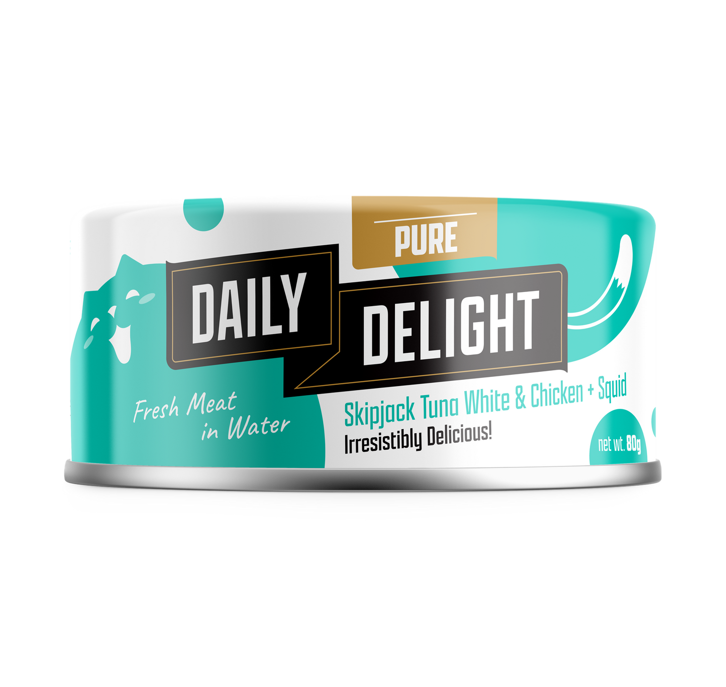 Daily Delight Pure Skipjack Tuna & White Chicken with Shrimp Canned Cat Food 80g x 24cans