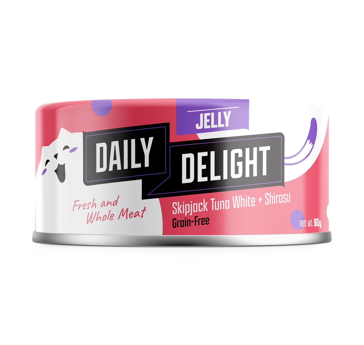 Daily Delight Skipjack Tuna White with Shirasu in Jelly Canned Cat Food 80g x 24cans