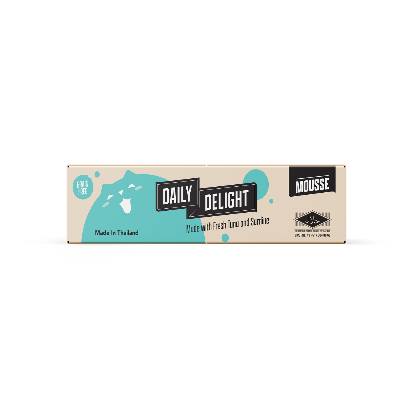Daily Delight Mousse with Tuna & Sardine Grain-Free Canned Cat Food 70g x 24cans