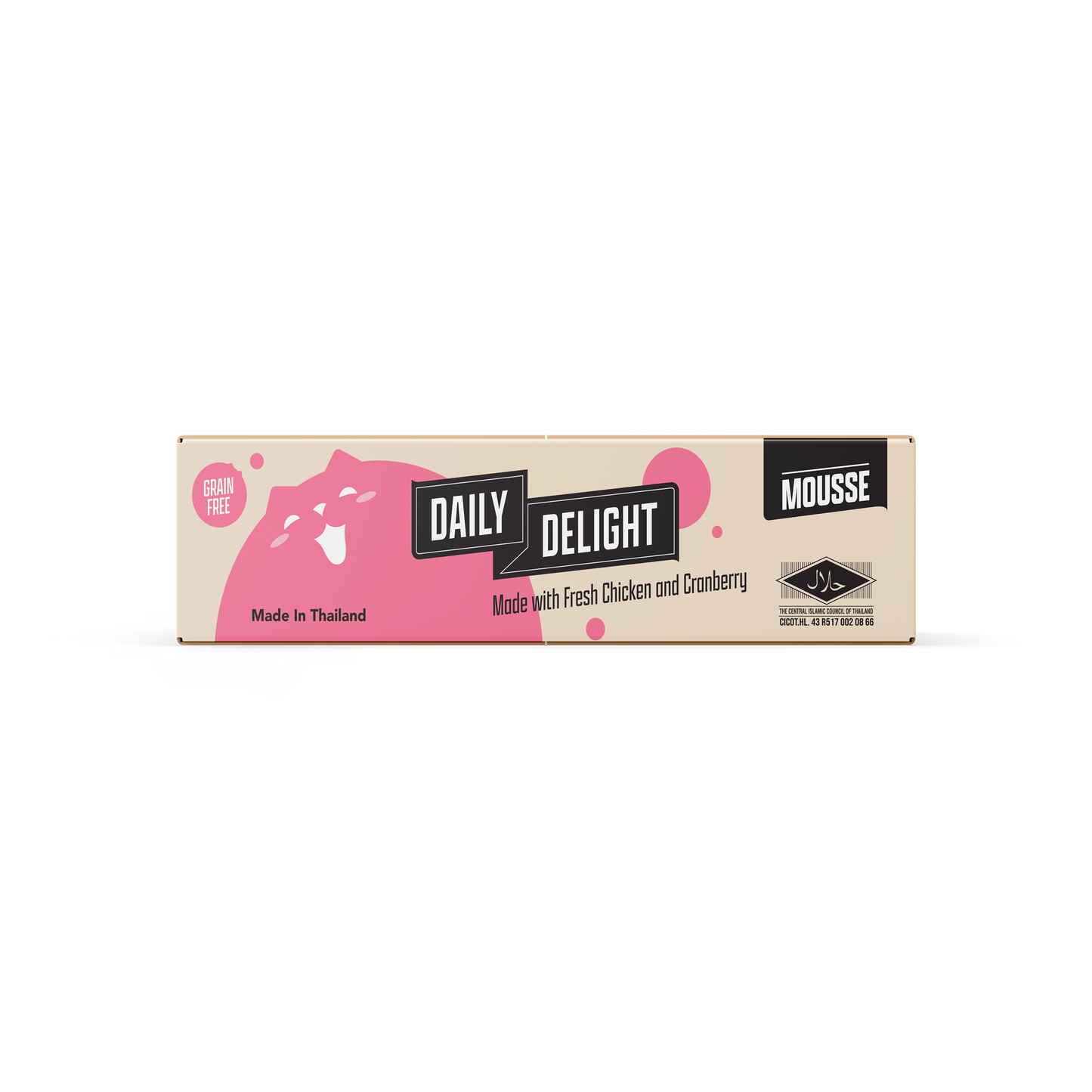 Daily Delight Mousse with Chicken & Cranberry Grain-Free Canned Cat Food 70g x 24cans