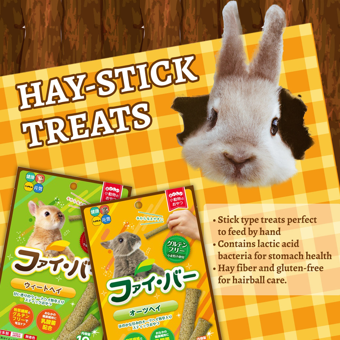 Hi-Pet Fi-Bar Wheat Hay Sticks for Rabbits & Small Pets β 10pcs
