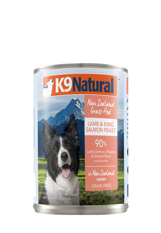 K9 Natural Canned Lamb & King Salmon Feast for Dogs – 370g (12 Cans)