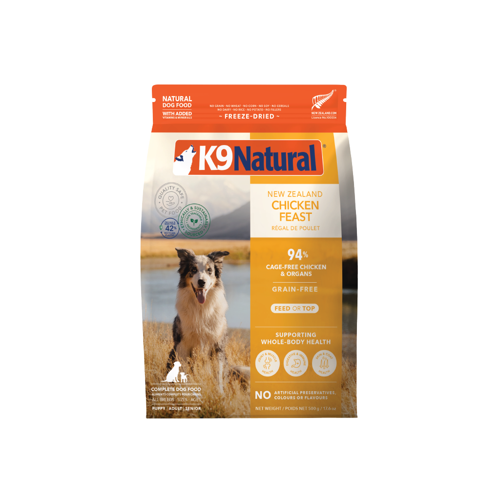 K9 Natural Freeze-Dried Chicken Feast for Dogs – 100g / 500g / 1.8kg / 3.6kg