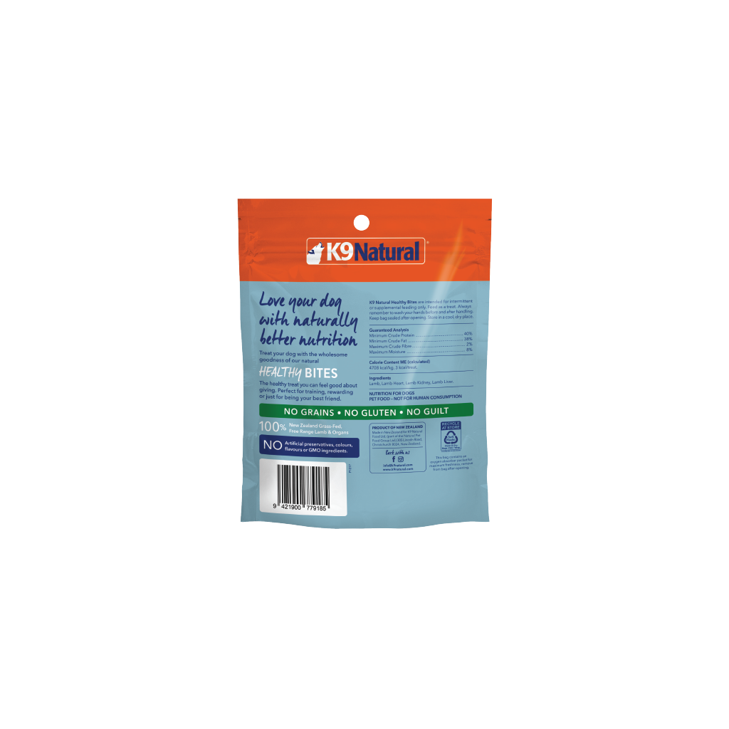 K9 Natural Healthy Bites – Freeze-Dried Lamb Treats for Dogs 50g