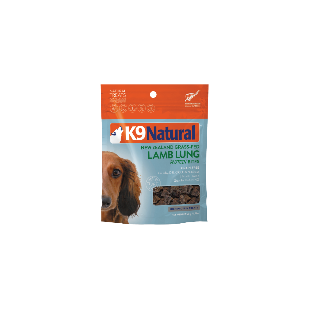 K9 Natural Protein Bites β Freeze-Dried Lamb Lung Dog Treats 50g