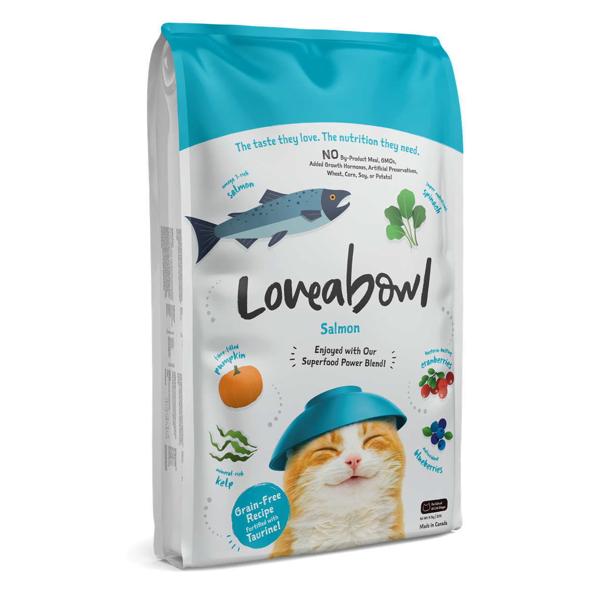 Loveabowl Salmon Grain-Free Cat Food 150g/1kg/4.1kg/9.07kg