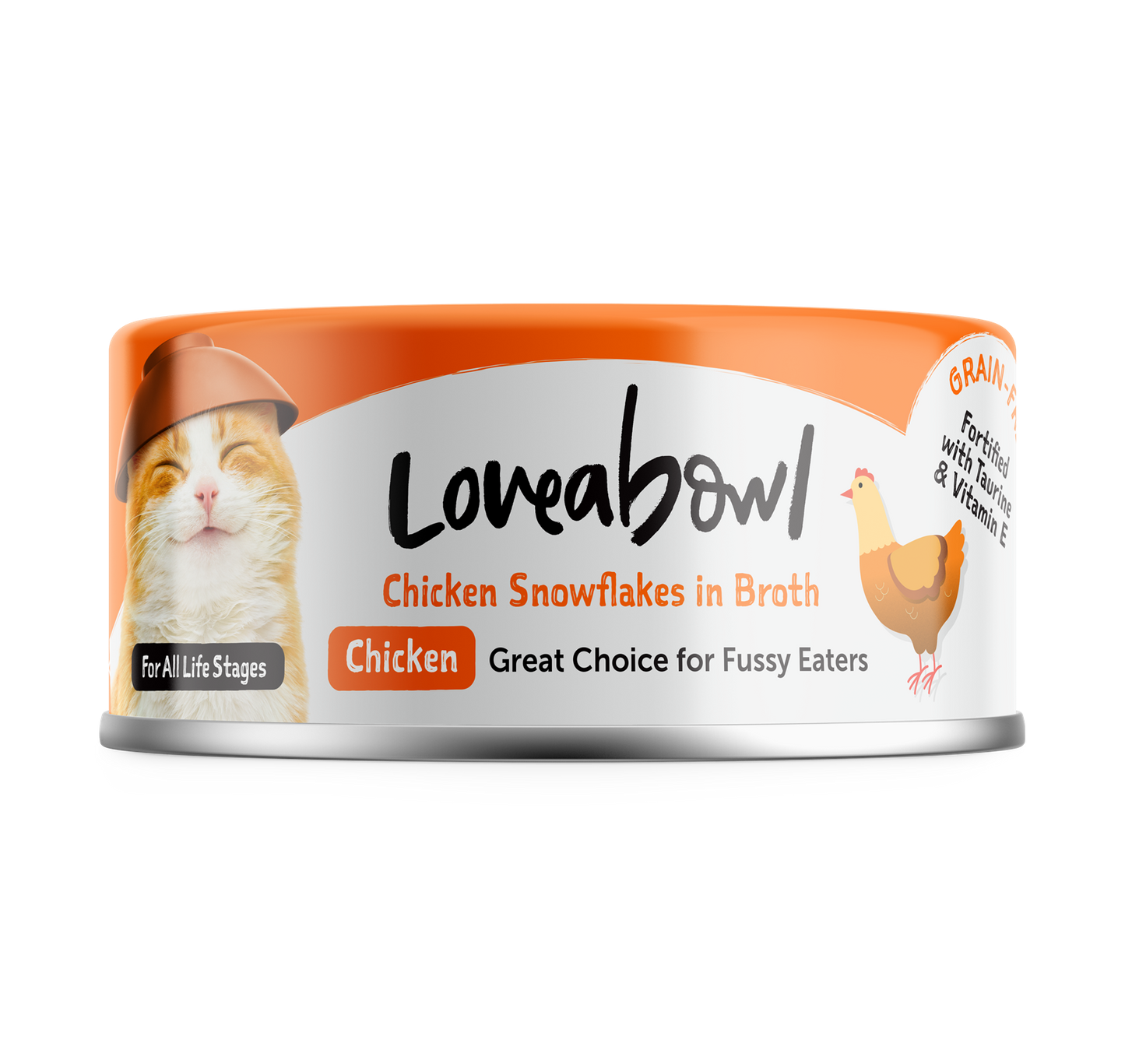 Loveabowl Chicken Snowflakes In Broth Canned Cat Food 70g - 24cans