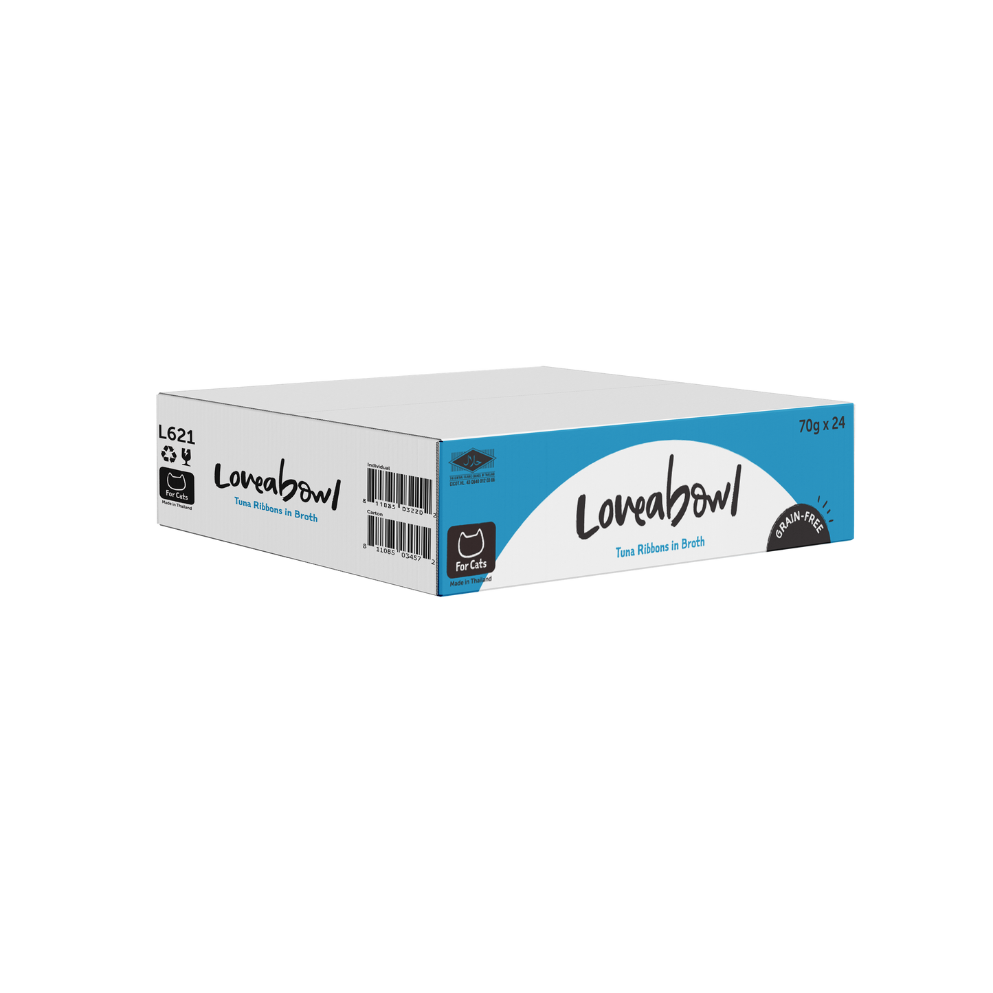 Loveabowl Tuna Ribbons In Broth Canned Cat Food 70g - 24cans