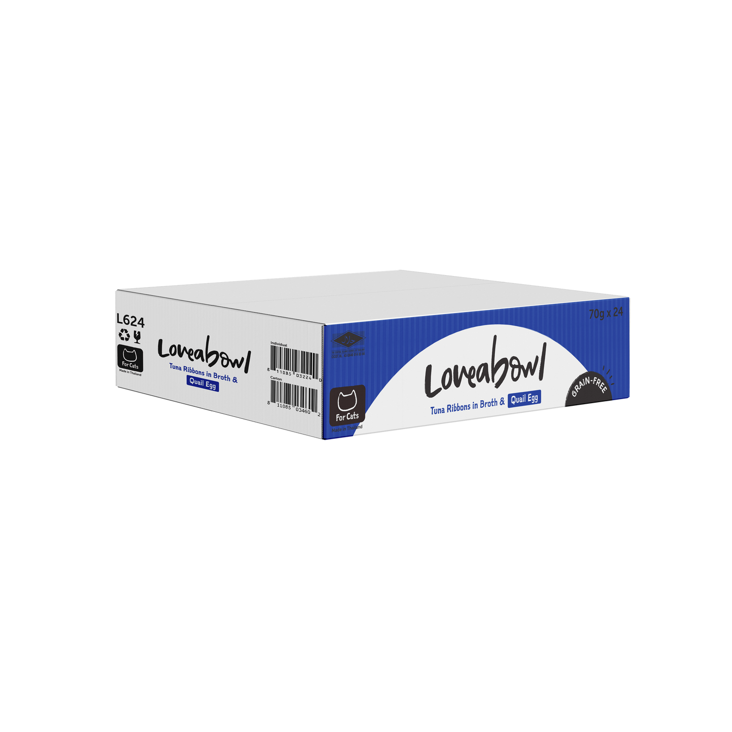 Loveabowl Tuna Ribbons In Broth With Quail Egg Canned Cat Food 70g - 24cans