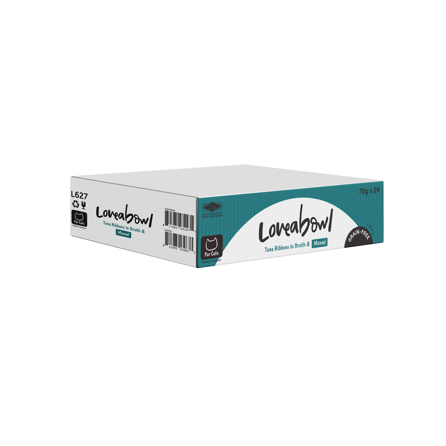 Loveabowl Tuna Ribbons In Broth With Mussel Canned Cat Food 70g - 24cans