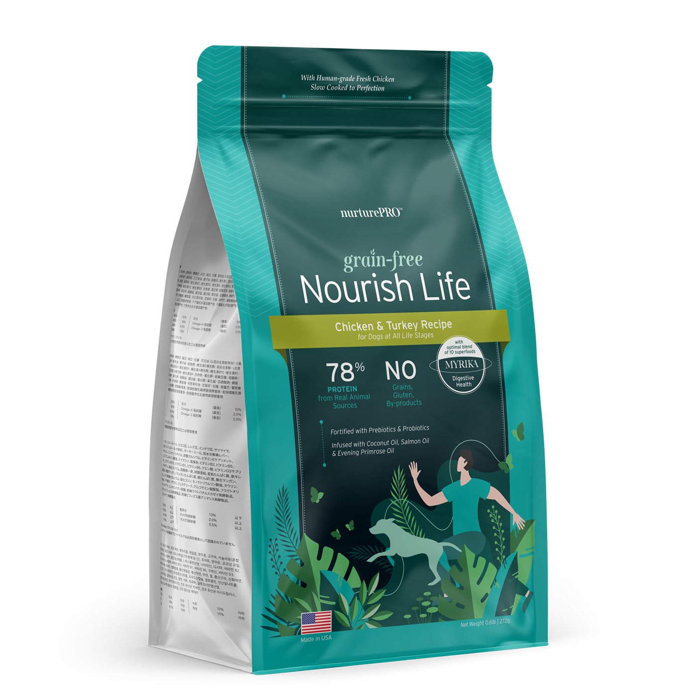 Nurture Pro Nourish Life Grain-Free Dry Dog Food – Chicken & Turkey (Adult Dogs) (0.6LB/3LB/11LB/20LB)