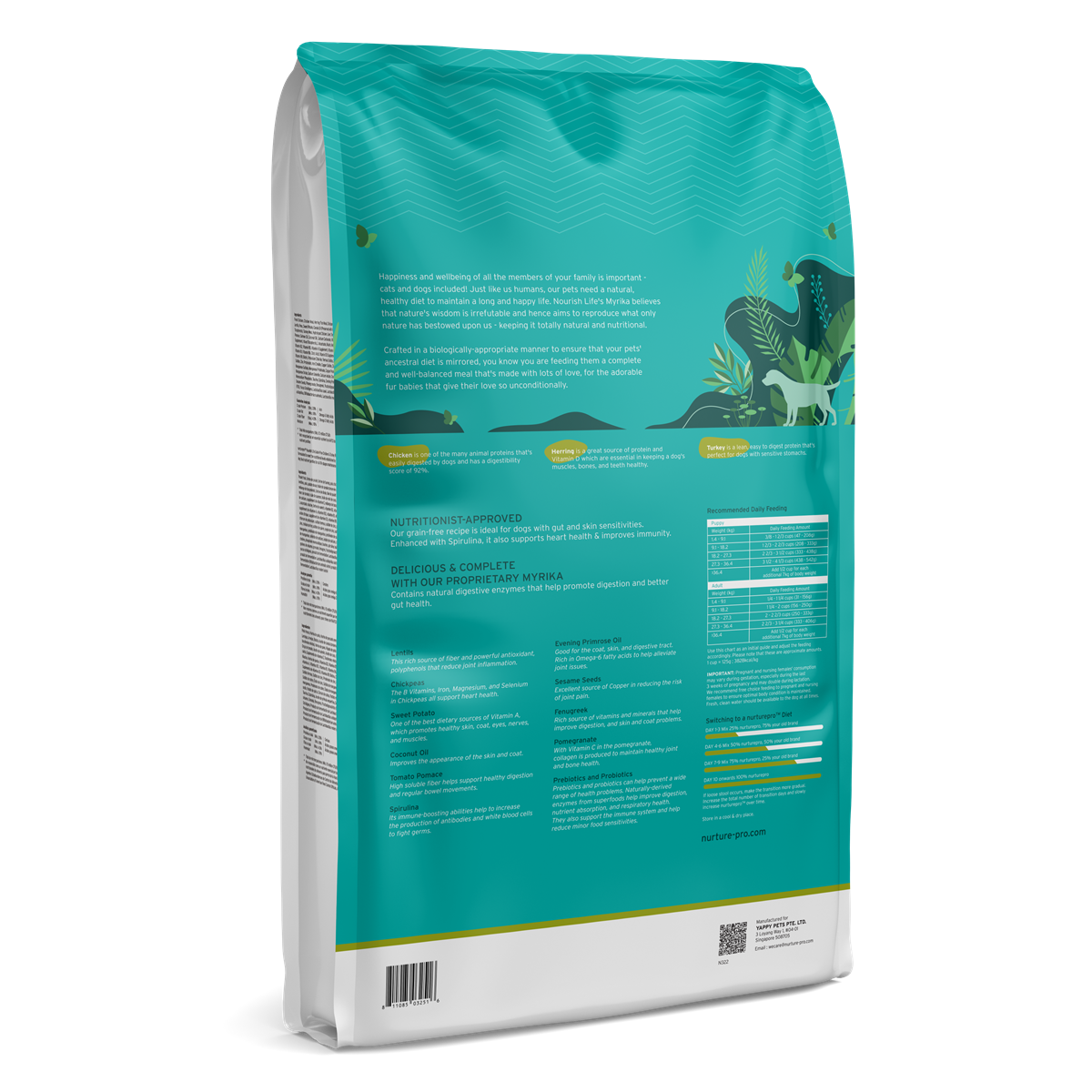 Nurture Pro Nourish Life Grain-Free Dry Dog Food – Chicken & Turkey (Adult Dogs) (0.6LB/3LB/11LB/20LB)
