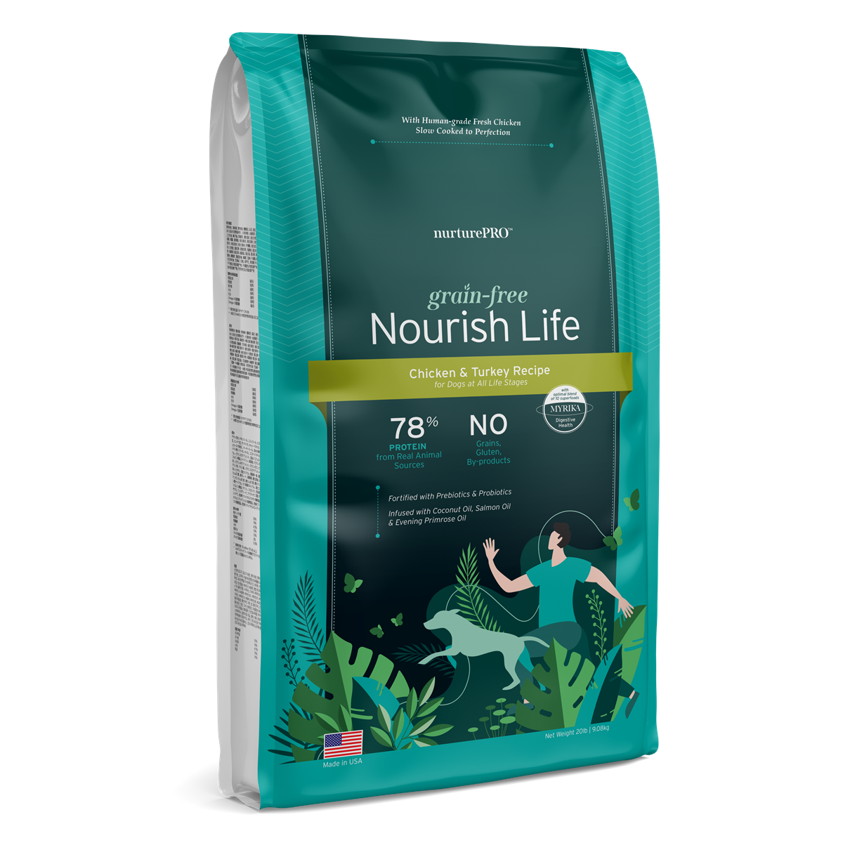 Nurture Pro Nourish Life Grain-Free Dry Dog Food – Chicken & Turkey (Adult Dogs) (0.6LB/3LB/11LB/20LB)