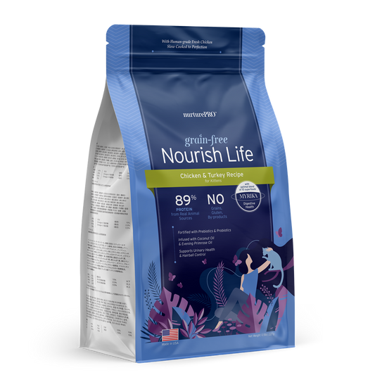 Nurture Pro Nourish Life Grain-Free Dry Cat Food – Chicken & Turkey (227g / 1.11kg / 4.99kg)