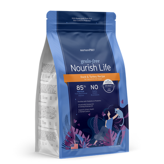 Nurture Pro Nourish Life Grain-Free Dry Cat Food – Duck & Turkey (227g / 1.11kg / 4.99kg)