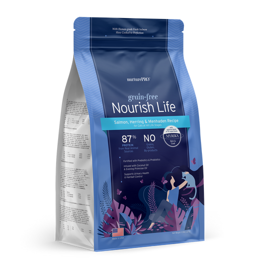 Nurture Pro Nourish Life Grain-Free Dry Cat Food – Salmon, Herring & Menhaden (227g / 1.11kg / 4.99kg)