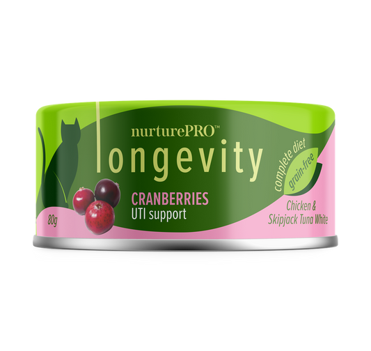 Nurture Pro Longevity Wet Cat Food – With Cranberries 80g - 24cans