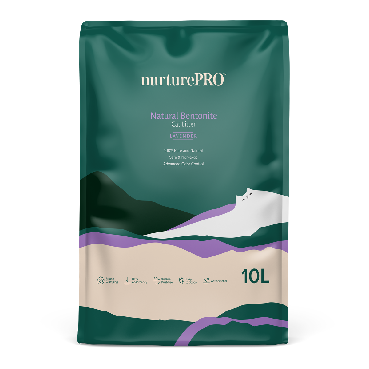 Nurture Pro Bentonite Cat Litter – Lavender (10L)