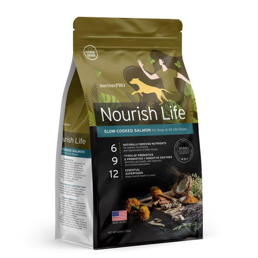 Nurture Pro Nourish Life Slow-Cooked Salmon Dry Dog Food – Adult Dogs (300g / 1.8kg / 5.7kg / 11.8kg)