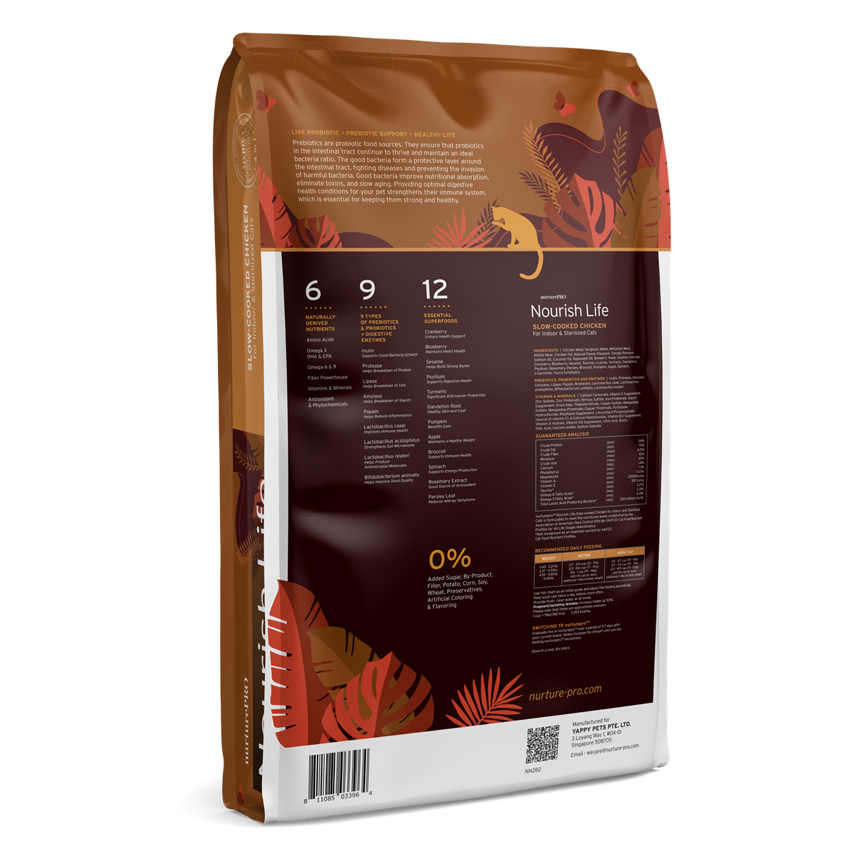 Nurture Pro Nourish Life Slow-Cooked Chicken Dry Cat Food β Mature & Weight Management (300g / 1.8kg / 5.7kg)