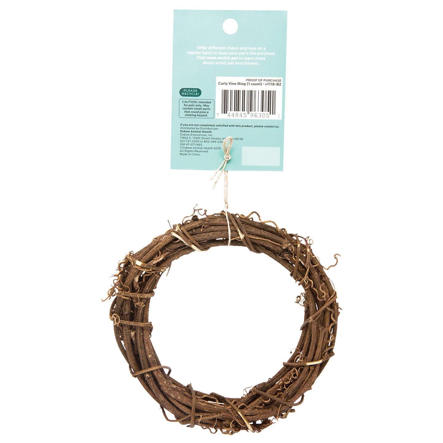 Oxbow Enriched Life Curly Vine Ring for Small Pets