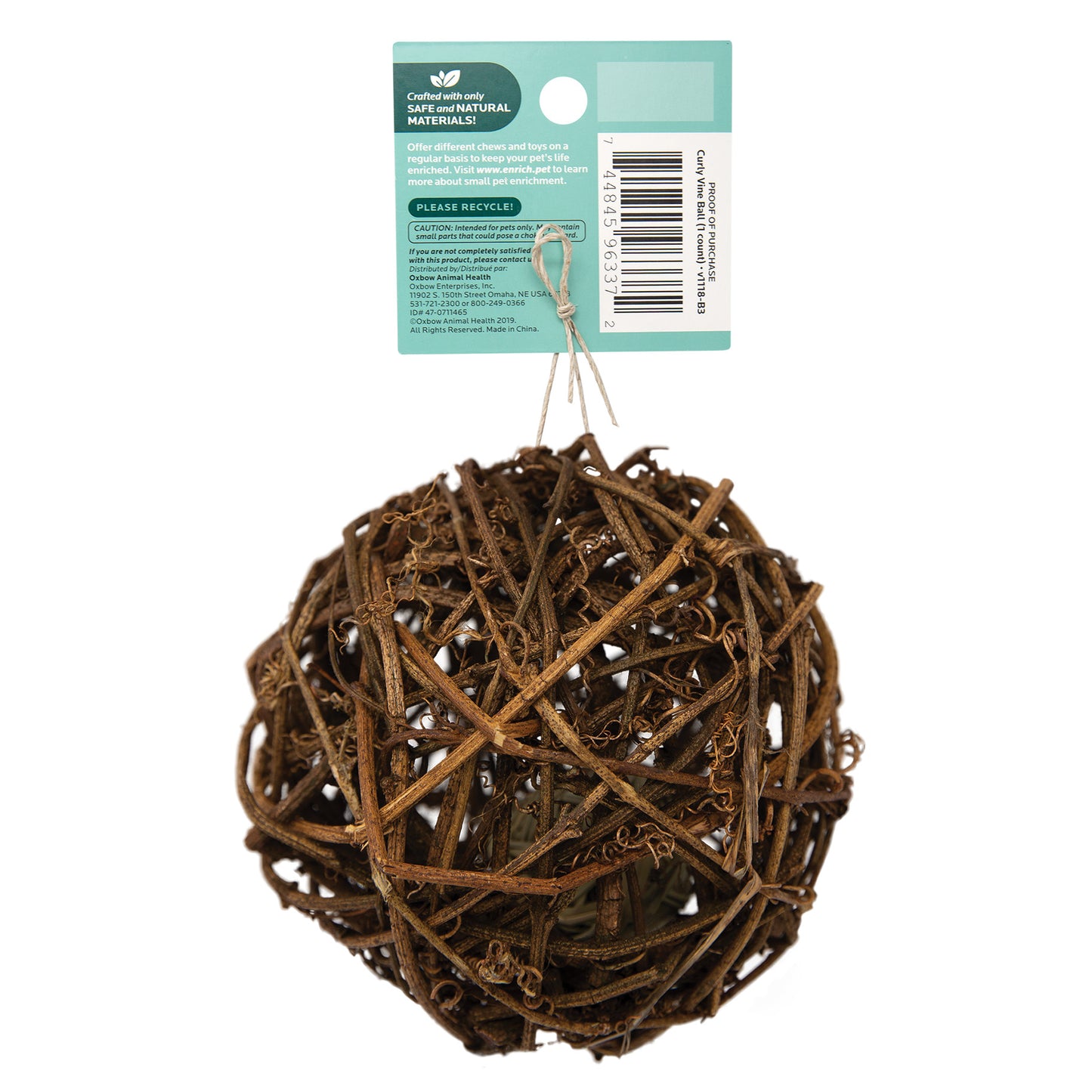 Oxbow Enriched Life Curly Vine Ball for Small Pets