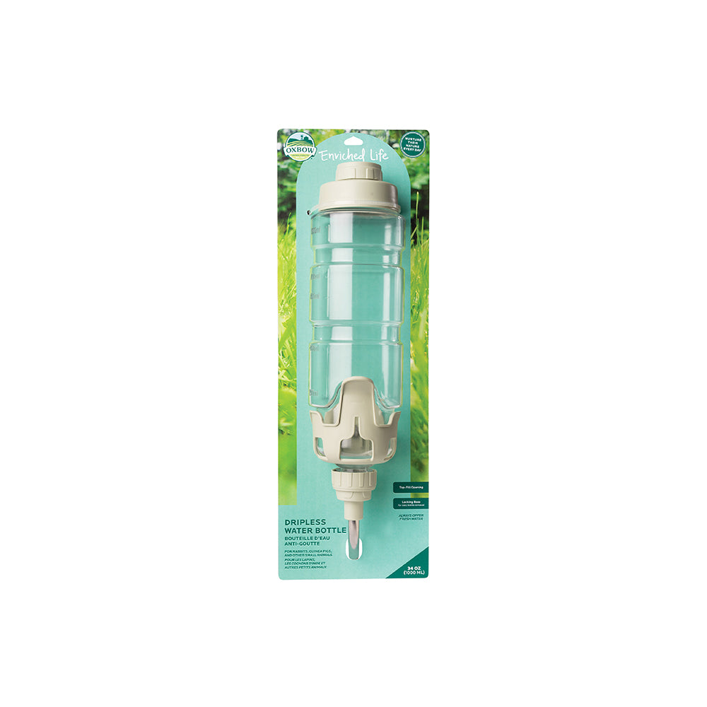 Oxbow Enriched Life Dripless Water Bottle - Light Green | No-Drip Hydration for Small Pets