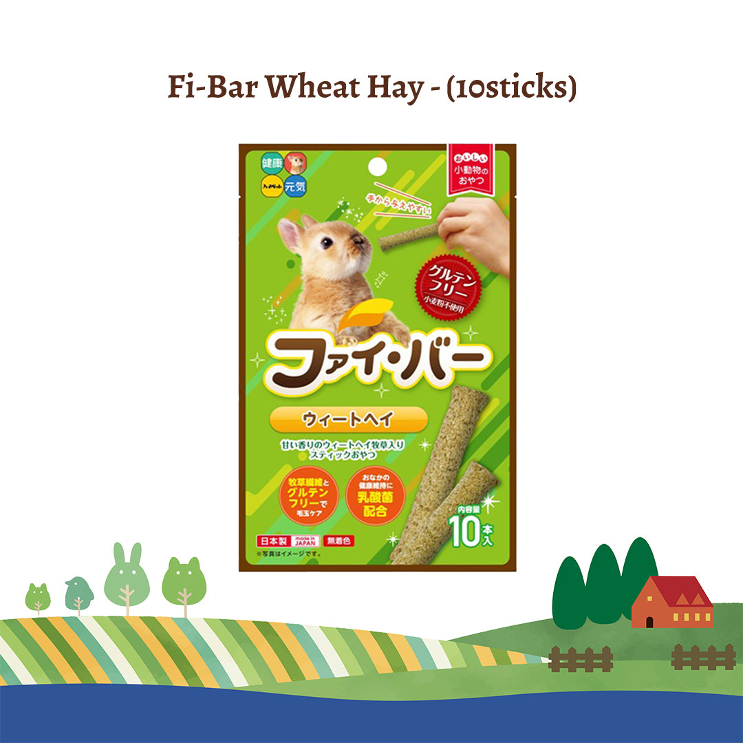 Hi-Pet Fi-Bar Wheat Hay Sticks for Rabbits & Small Pets β 10pcs