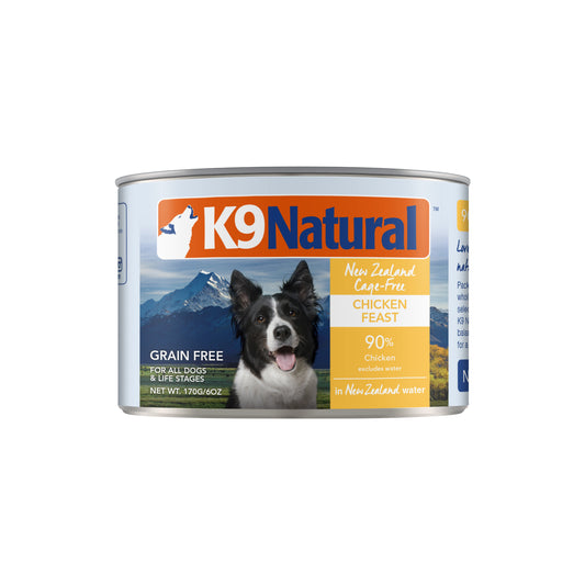 K9 Natural Canned Chicken Feast for Dogs – 170g (12 Cans)