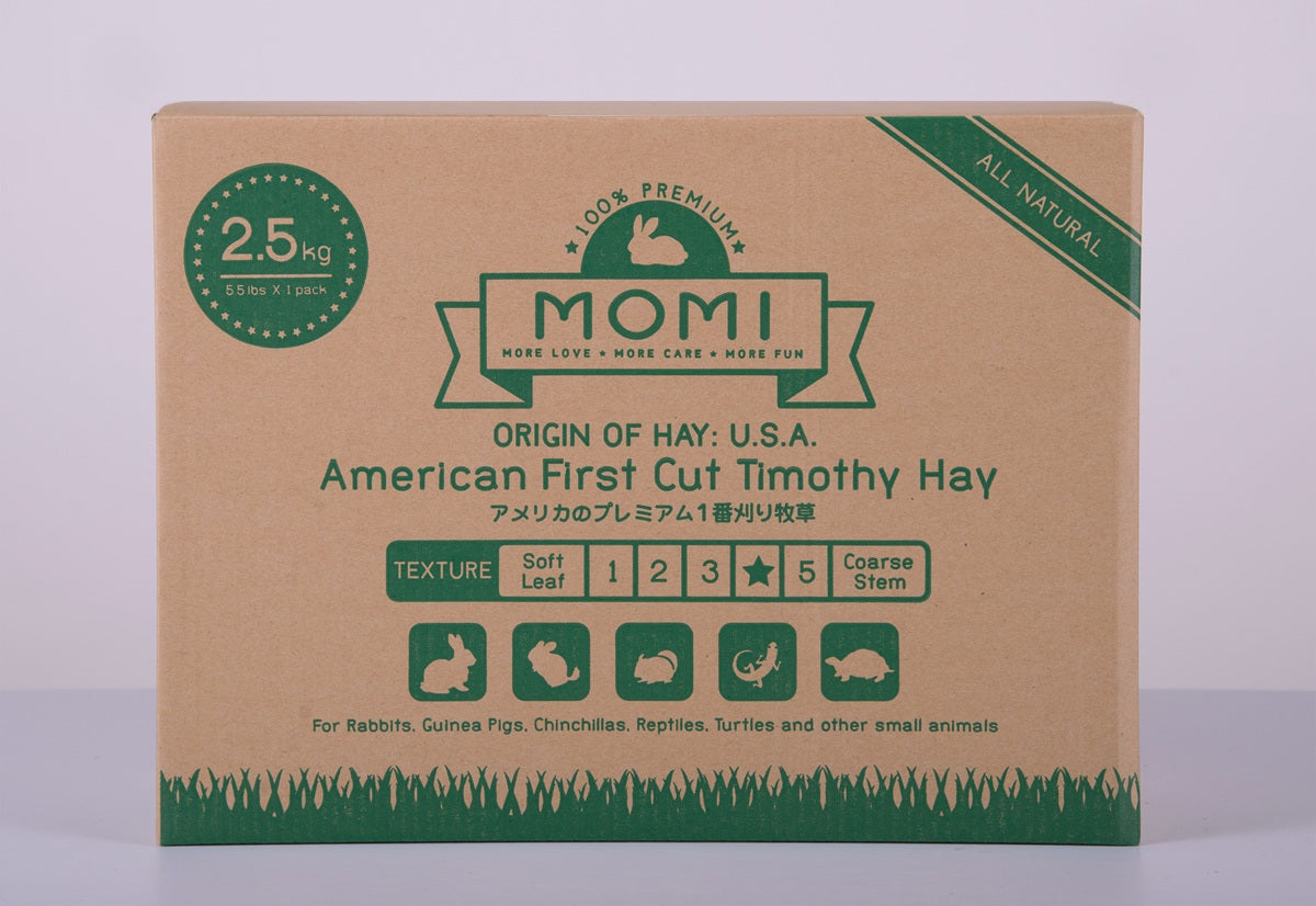 Momi 1st Cut Timothy Hay | High-Fibre Hay for Rabbits, Guinea Pigs & Small Pets