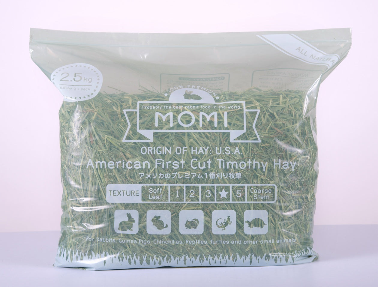 Momi 1st Cut Timothy Hay | High-Fibre Hay for Rabbits, Guinea Pigs & Small Pets
