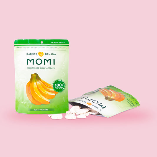 Momi Freeze-Dried Banana Treat | Natural Fruit Snack for Rabbits, Guinea Pigs & Small Pets