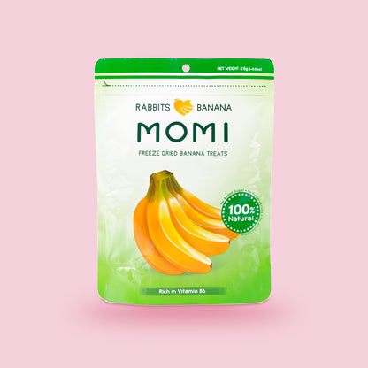 Momi Freeze-Dried Banana Treat | Natural Fruit Snack for Rabbits, Guinea Pigs & Small Pets