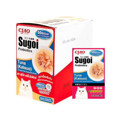 CIAO Sugoi Prebiotics Tuna Katsuo & Chicken Fillet Dried Bonito 40g x 16pouches