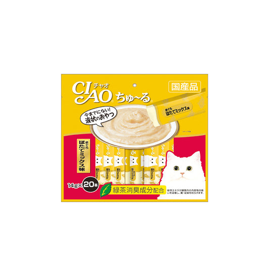 CIAO Churu Tuna & Scallop Mix 14g x 20 Sticks (2sets)