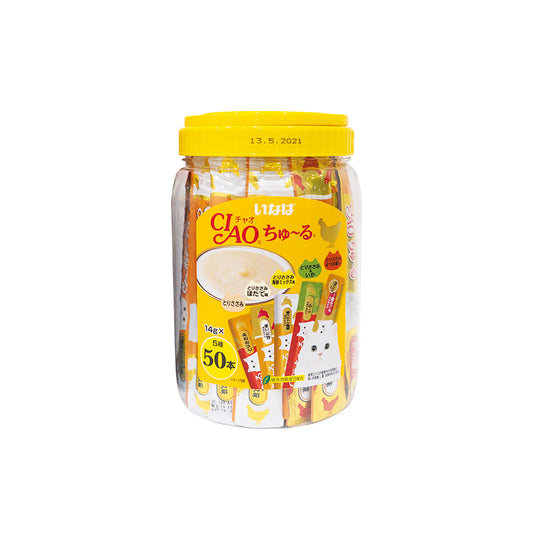 CIAO Churu Chicken Mix Festive Pack Cat Treats 14g x 50 Sticks