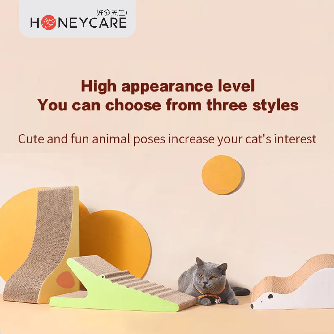 HoneyCare Cat Scratching Post – Eco-Friendly & Durable - Elephant/Crocodile/Polar Bear