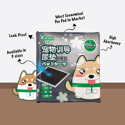 Cocoyo Charcoal Pee Pads 45x60cm (50pcs) – Medium, Leak-Proof & Odour Control